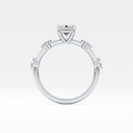 Emerald Cut 1.02 Carat Moissanite Ring – Dainty Setting in Gold