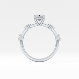 Emerald Cut 1.02 Carat Moissanite Ring – Dainty Setting in Gold