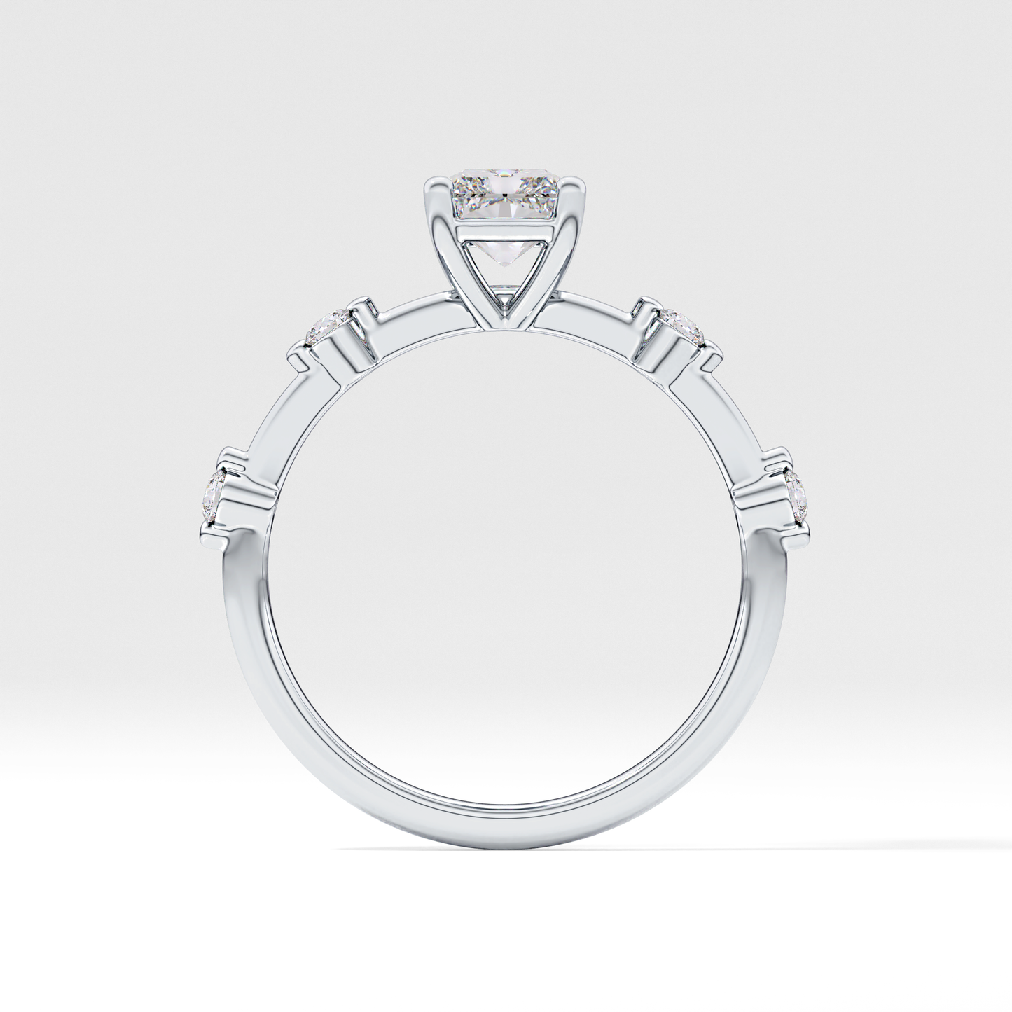 Radiant Cut 1.21 Carat Moissanite Ring – Dainty Setting in Gold