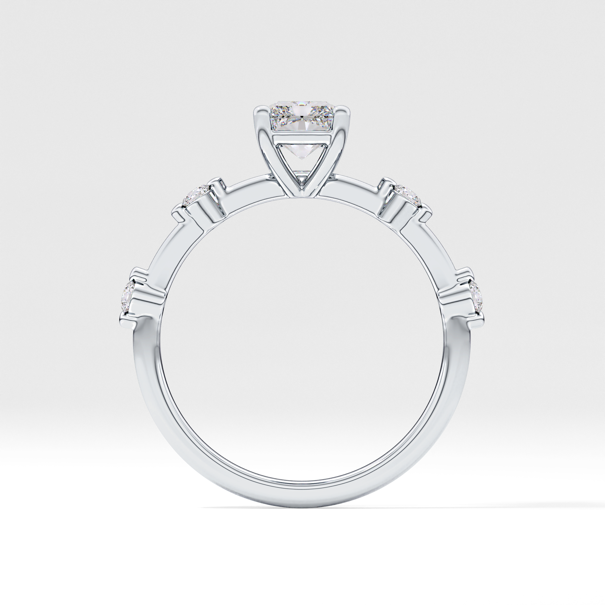 Radiant Cut 1.21 Carat Moissanite Ring – Dainty Setting in Gold