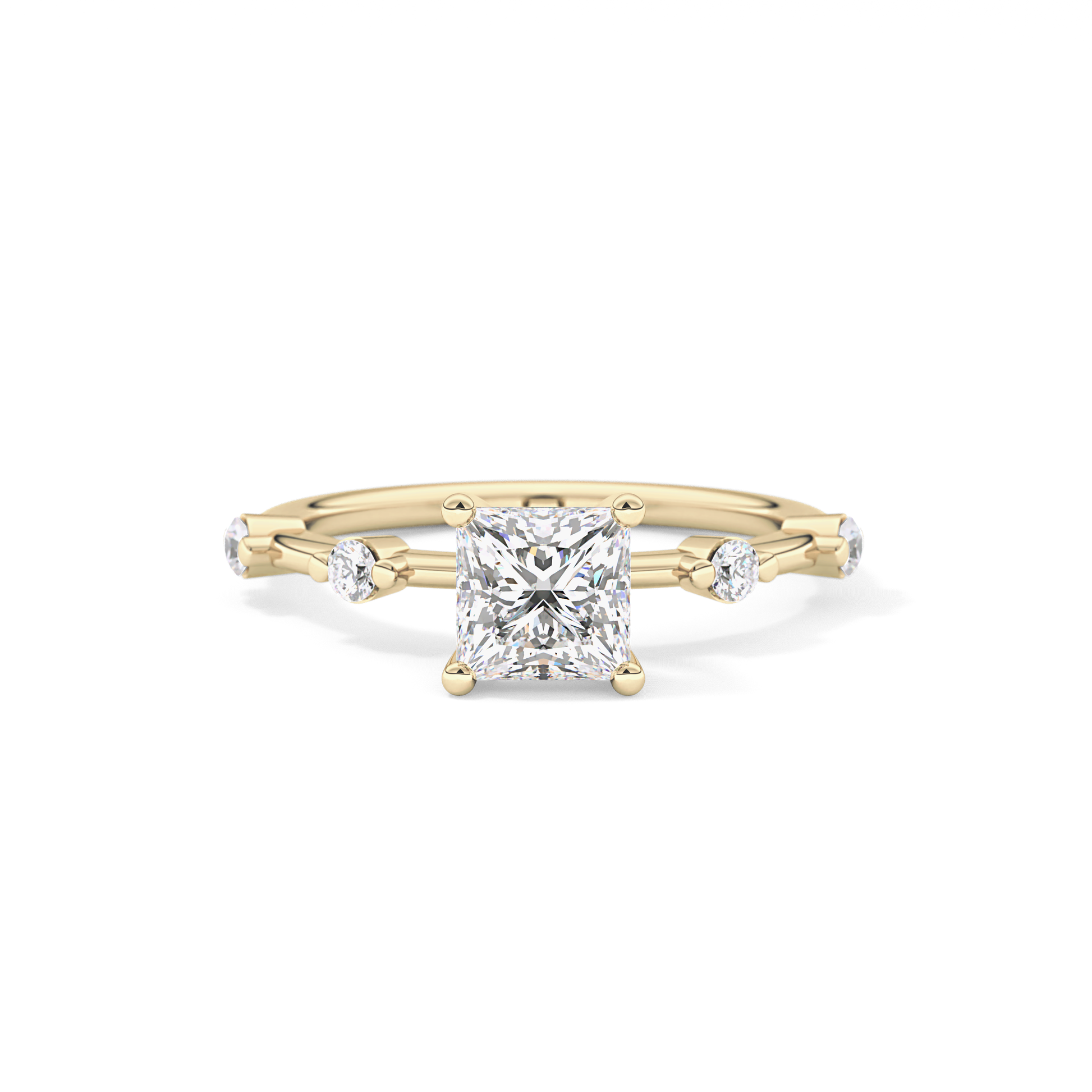 Princess Cut 1.04 Carat Moissanite Ring – Dainty Setting in Gold