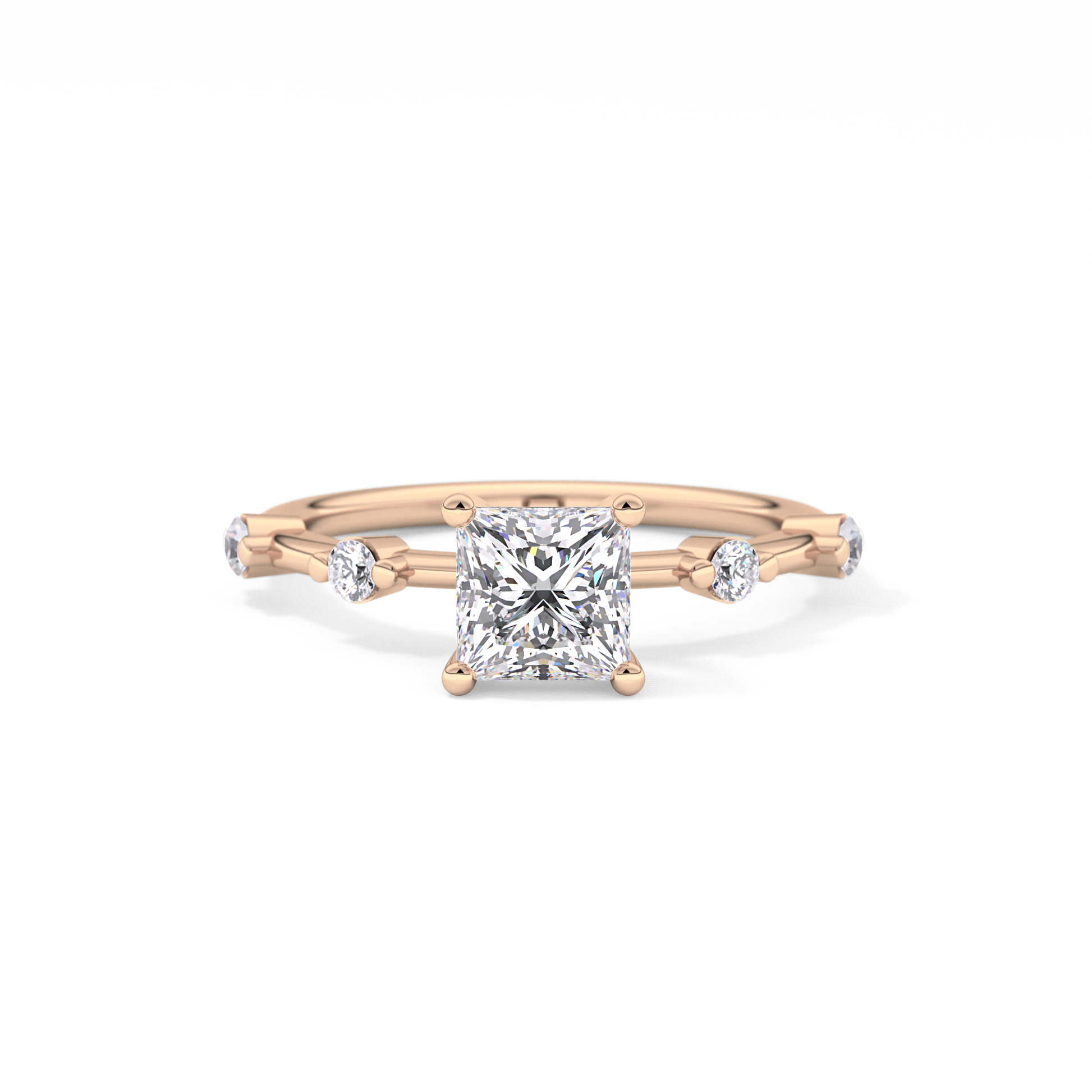 Princess Cut 1.04 Carat Moissanite Ring – Dainty Setting in Gold