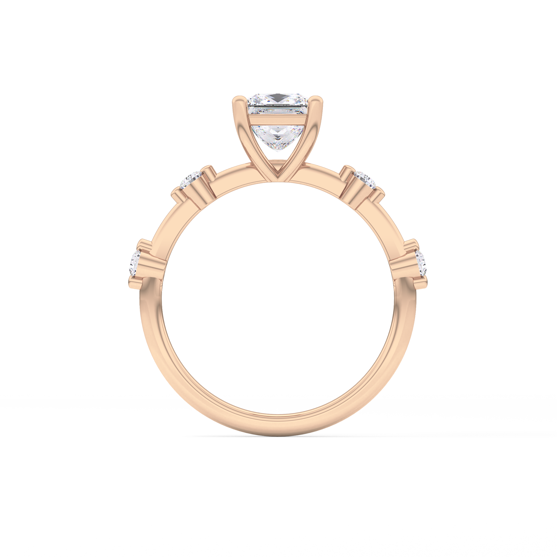 Princess Cut 1.04 Carat Moissanite Ring – Dainty Setting in Gold