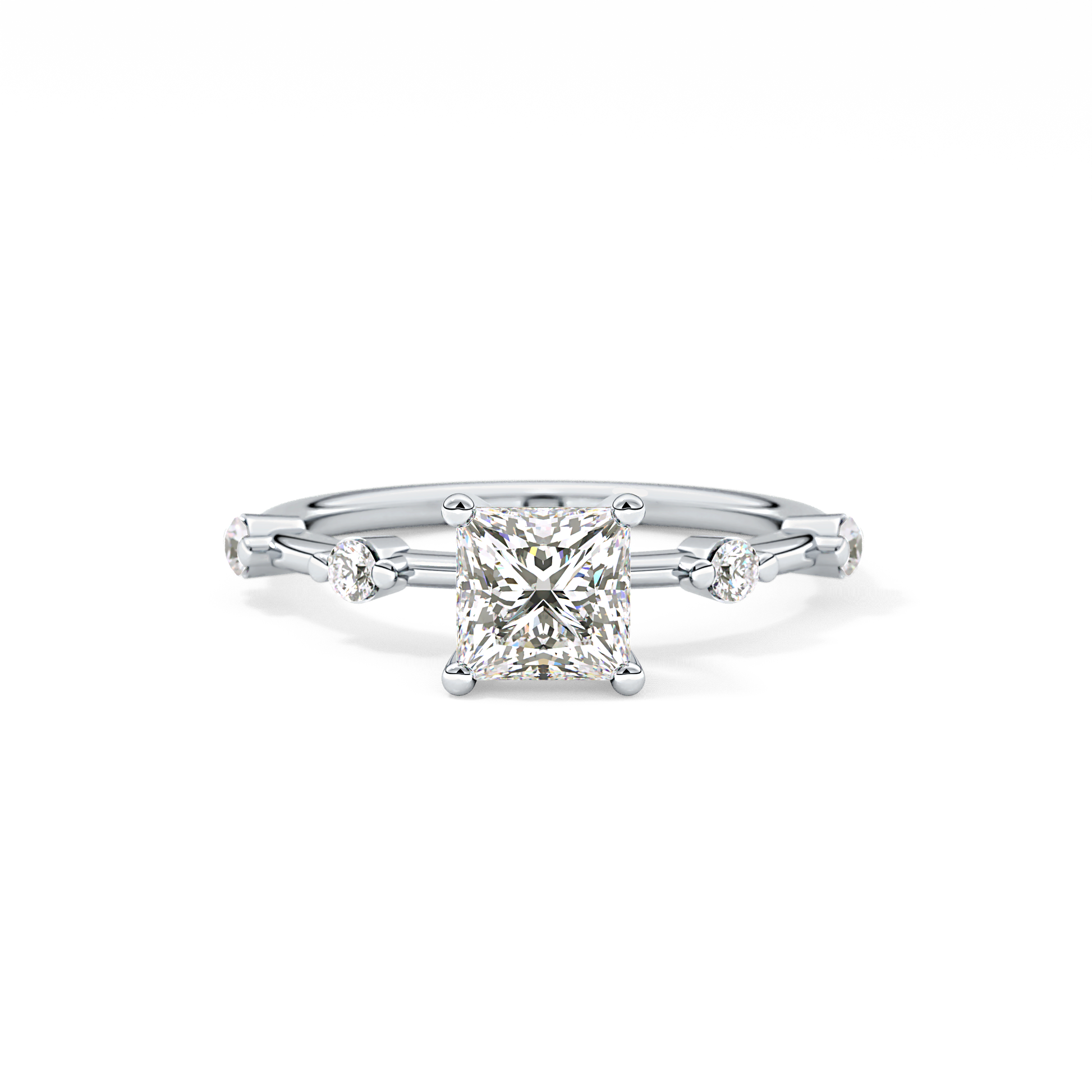 Princess Cut 1.04 Carat Moissanite Ring – Dainty Setting in Gold