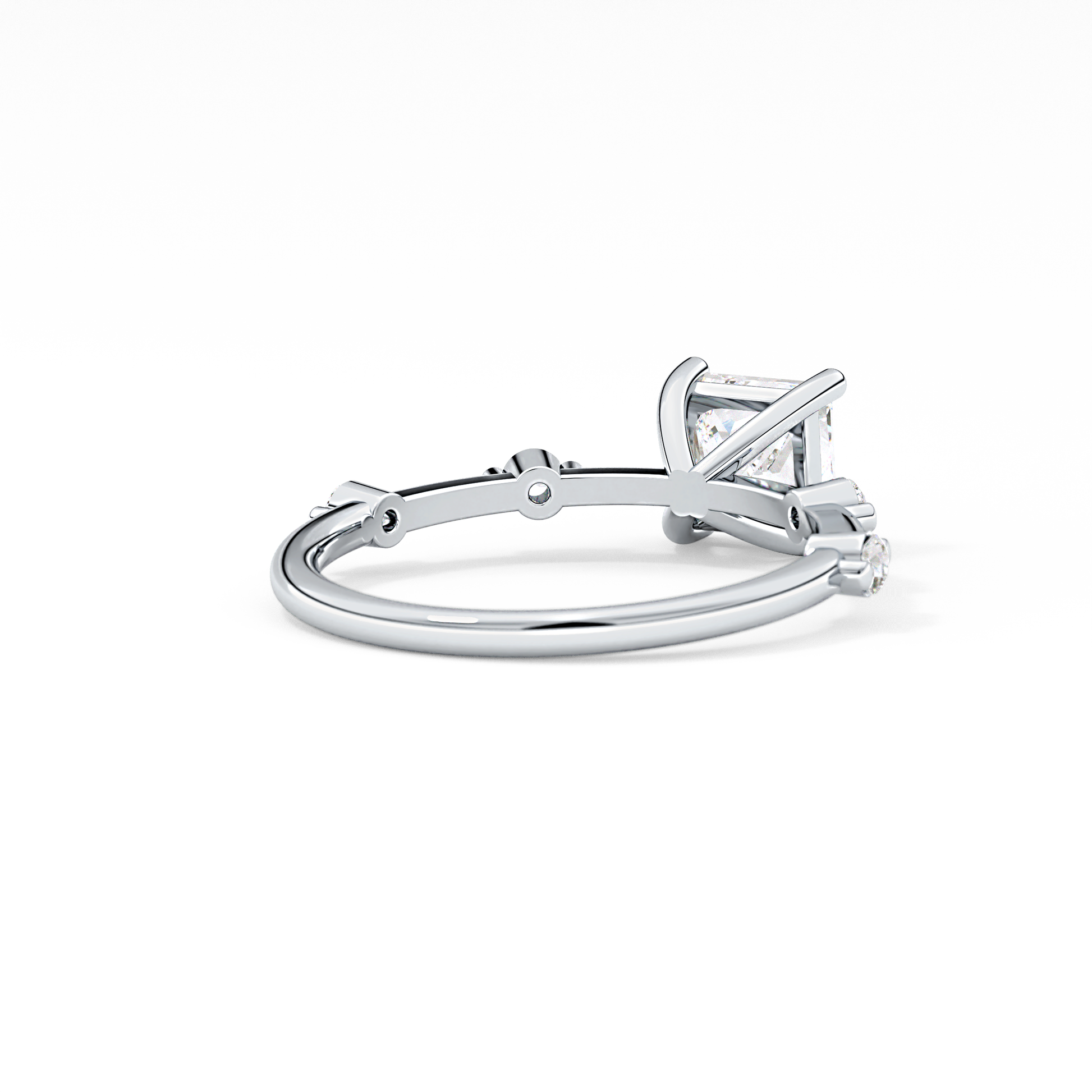 Princess Cut 1.04 Carat Moissanite Ring – Dainty Setting in Gold