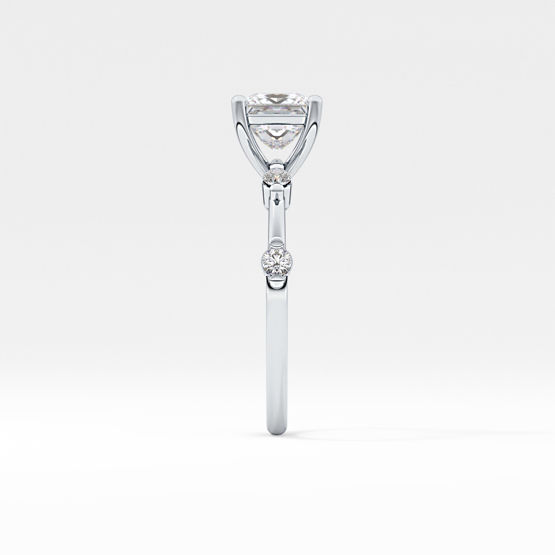 Princess Cut 1.04 Carat Moissanite Ring – Dainty Setting in Gold