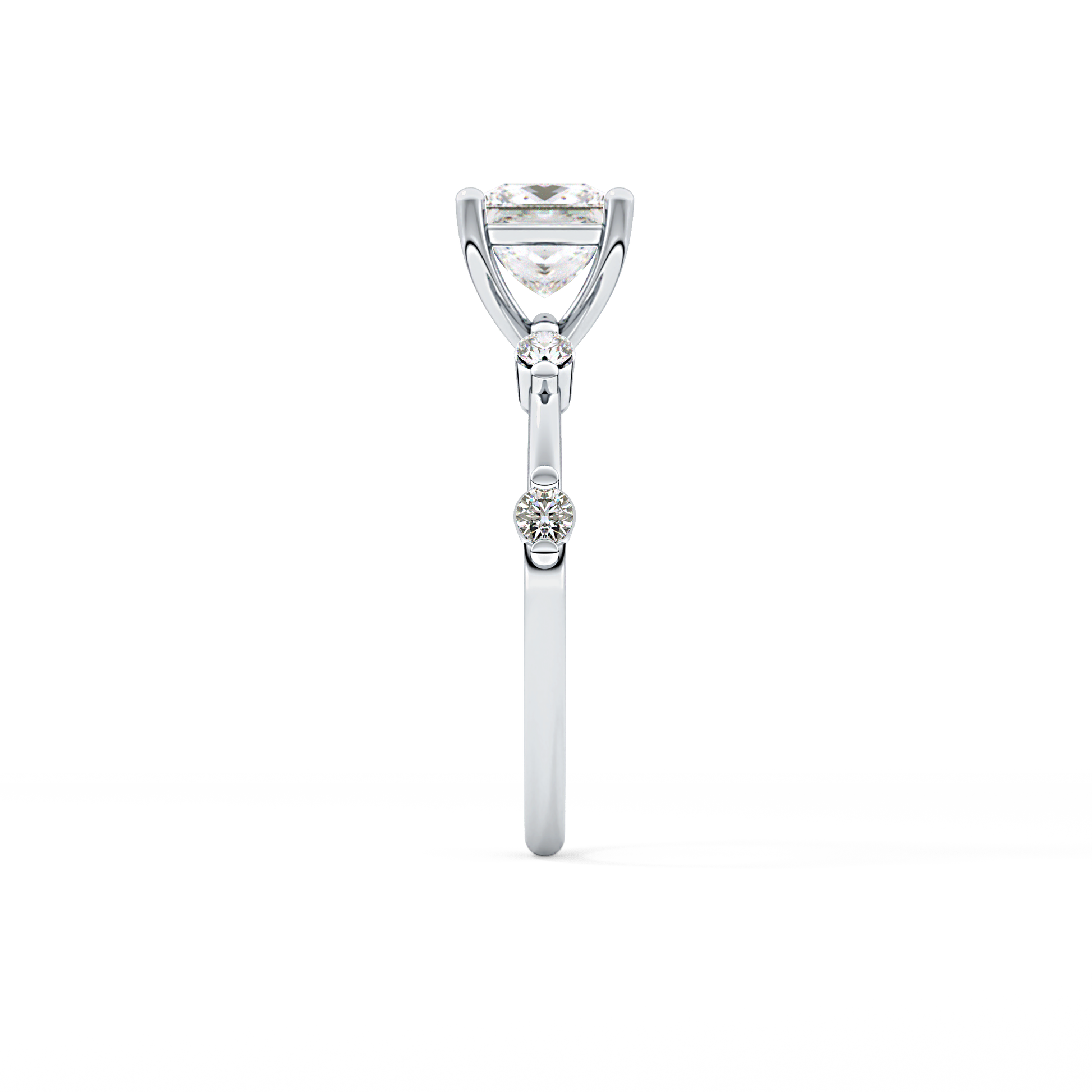 Princess Cut 1.04 Carat Moissanite Ring – Dainty Setting in Gold