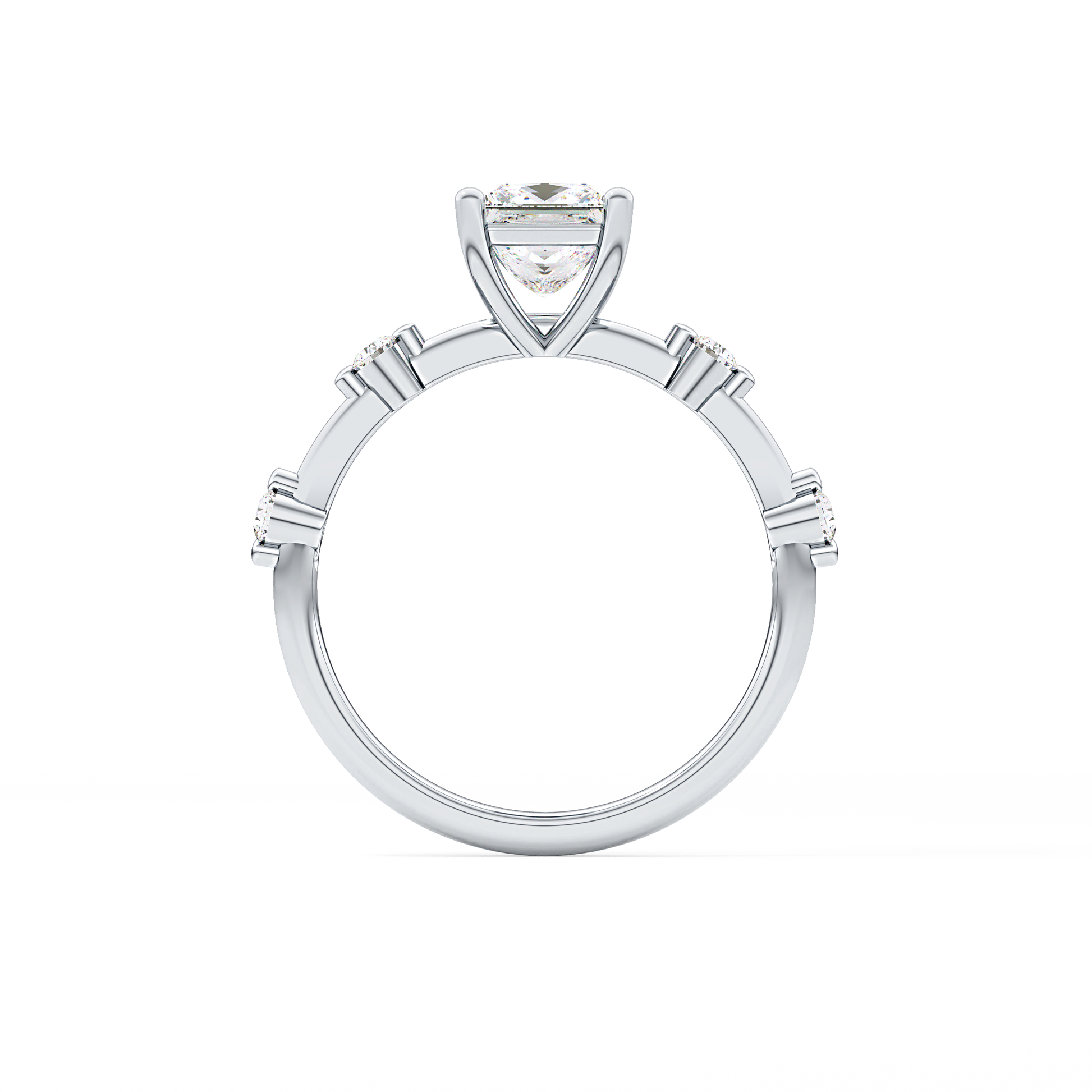 Princess Cut 1.04 Carat Moissanite Ring – Dainty Setting in Gold