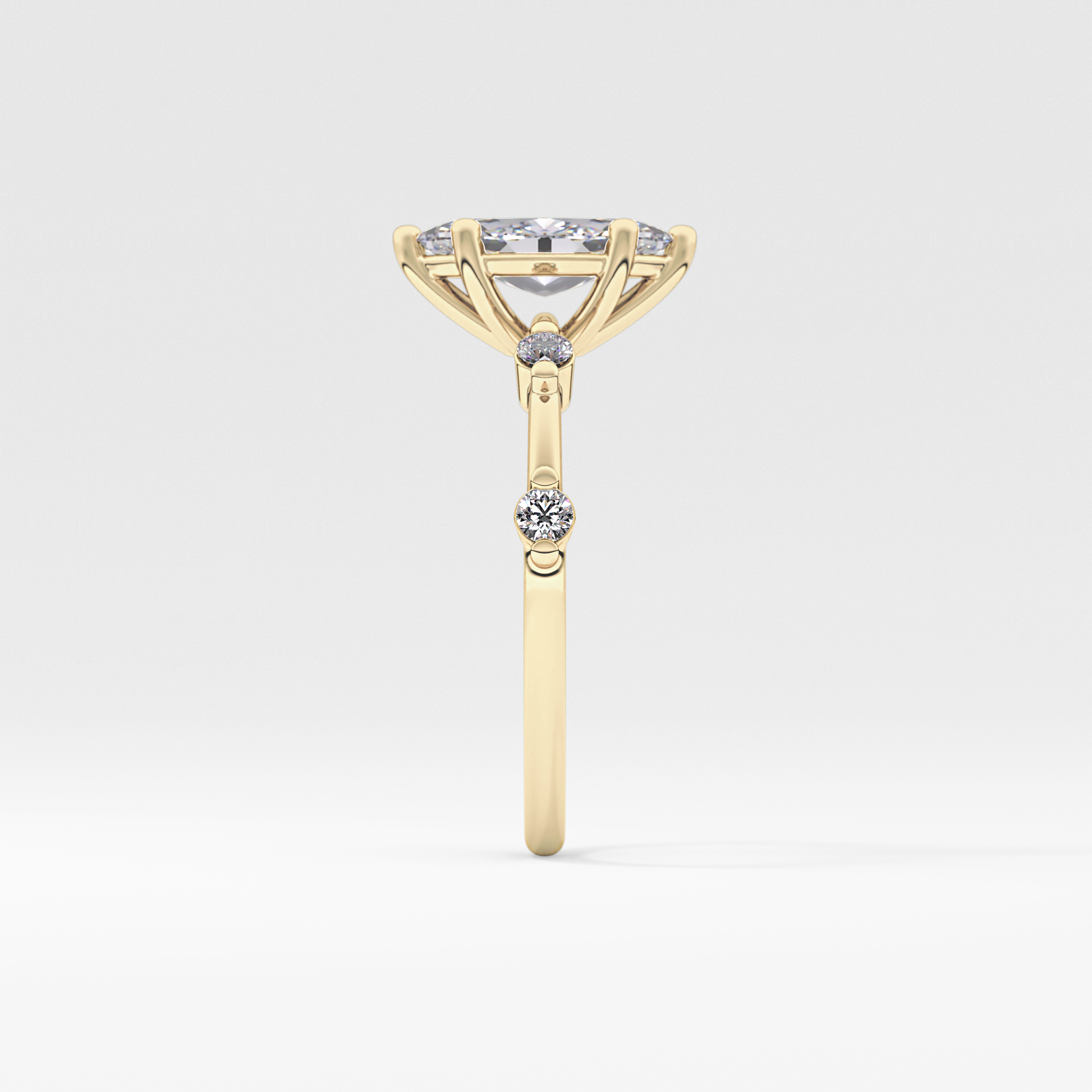 Marquise Cut 0.82 Carat Moissanite Ring – Dainty Setting in Gold
