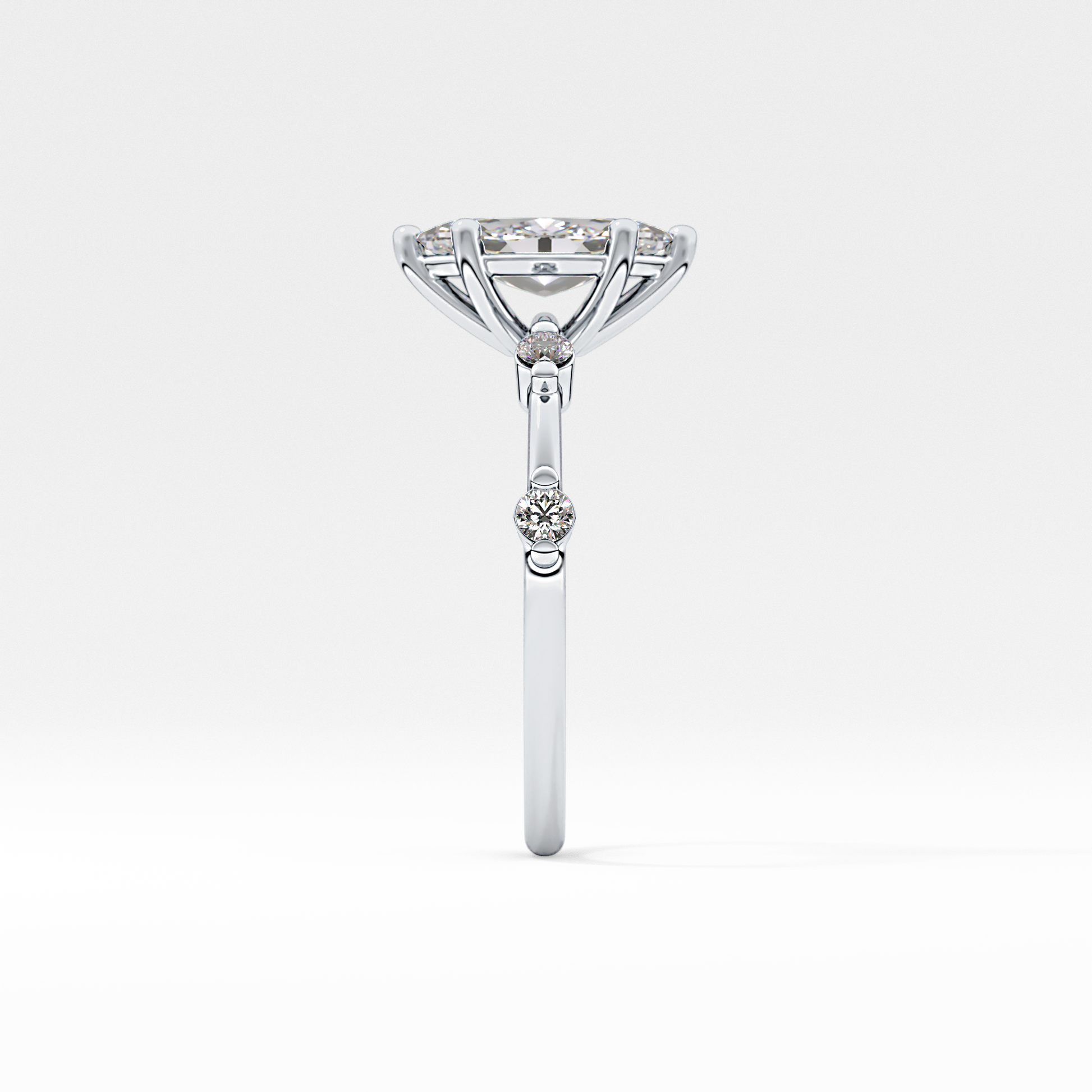 Marquise Cut 0.82 Carat Moissanite Ring – Dainty Setting in Gold