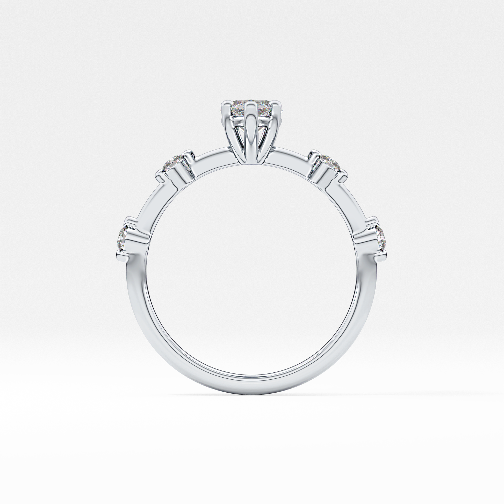 Marquise Cut 0.82 Carat Moissanite Ring – Dainty Setting in Gold