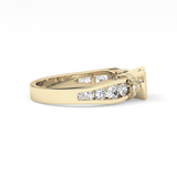 Round Cut 1.02 Carat Moissanite Ring – Pave Setting in Gold