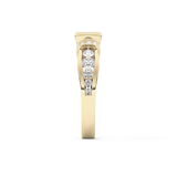 Round Cut 1.02 Carat Moissanite Ring – Pave Setting in Gold