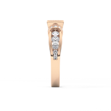 Round Cut 1.02 Carat Moissanite Ring – Pave Setting in Gold