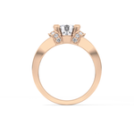 Round Cut 1.02 Carat Moissanite Ring – Pave Setting in Gold