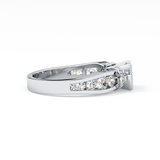 Round Cut 1.02 Carat Moissanite Ring – Pave Setting in Gold