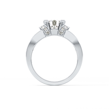 Round Cut 1.02 Carat Moissanite Ring – Pave Setting in Gold