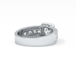 Round Cut 0.79 Carat Moissanite Ring – Halo and Triple Pave Setting in Gold