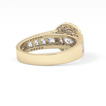 Round Cut 1.28 Carat Moissanite Ring – Halo and Triple Pave Setting in Gold