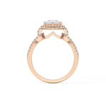 Pear Cut 1.12 Carat Moissanite Ring – Split Shank and Pave Setting in Gold