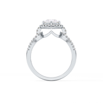 Pear Cut 1.12 Carat Moissanite Ring – Split Shank and Pave Setting in Gold