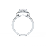 Pear Cut 1.12 Carat Moissanite Ring – Split Shank and Pave Setting in Gold