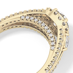 Round Cut 0.62 Carat Moissanite Ring – Cluster Setting in Gold