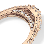 Round Cut 0.62 Carat Moissanite Ring – Cluster Setting in Gold