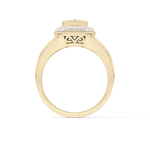 Oval Cut 0.91 Carat Moissanite Ring – Double Halo and Pave Setting in Gold
