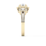 Round Cut 1.28 Carat Moissanite Ring – Cluster Setting in Gold