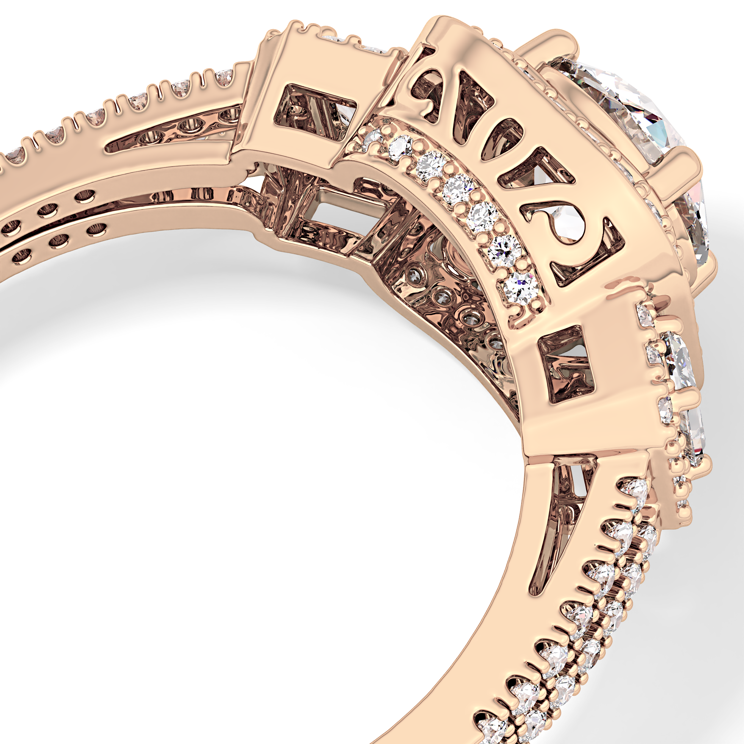Round Cut 1.28 Carat Moissanite Ring – Cluster Setting in Gold