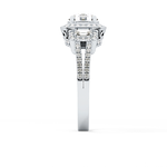 Round Cut 1.28 Carat Moissanite Ring – Cluster Setting in Gold