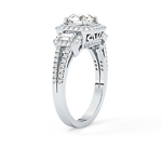 Round Cut 1.28 Carat Moissanite Ring – Cluster Setting in Gold