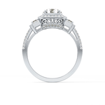 Round Cut 1.28 Carat Moissanite Ring – Cluster Setting in Gold