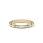 Half Eternity Wedding Band with 0.17 TCW Round Cut Moissanite – Yellow, White, or Rose Gold