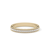 Half Eternity Wedding Band with 0.17 TCW Round Cut Moissanite – Yellow, White, or Rose Gold