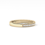 Half Eternity Wedding Band with 0.17 TCW Round Cut Moissanite – Yellow, White, or Rose Gold