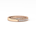 Half Eternity Wedding Band with 0.17 TCW Round Cut Moissanite – Yellow, White, or Rose Gold
