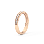 Half Eternity Wedding Band with 0.17 TCW Round Cut Moissanite – Yellow, White, or Rose Gold