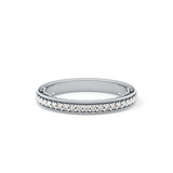 Half Eternity Wedding Band with 0.17 TCW Round Cut Moissanite – Yellow, White, or Rose Gold