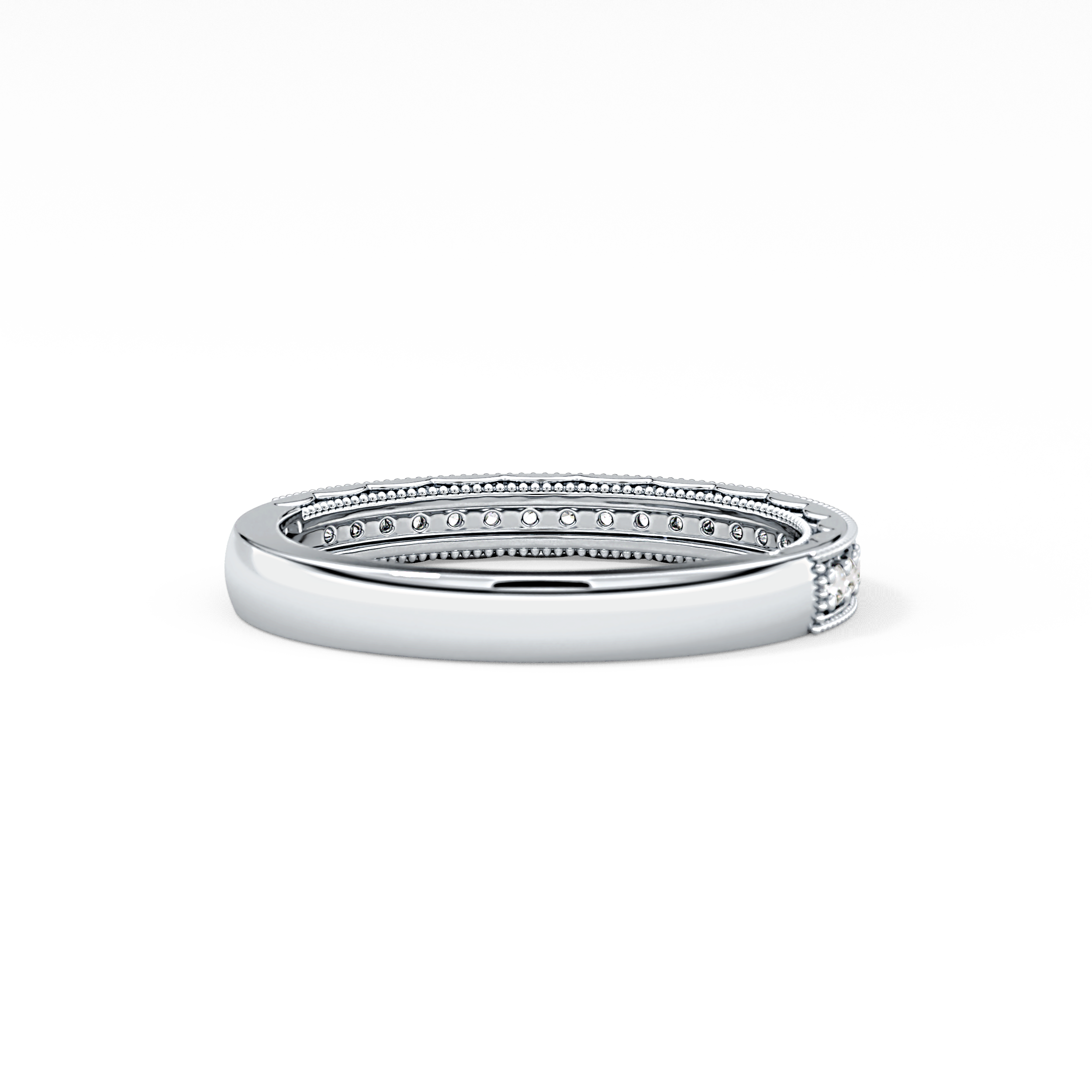 Half Eternity Wedding Band with 0.17 TCW Round Cut Moissanite – Yellow, White, or Rose Gold