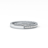 Half Eternity Wedding Band with 0.17 TCW Round Cut Moissanite – Yellow, White, or Rose Gold