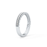 Half Eternity Wedding Band with 0.17 TCW Round Cut Moissanite – Yellow, White, or Rose Gold