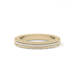 Half Eternity Wedding Band with 0.27 TCW Round Cut Moissanite – Yellow, White, or Rose Gold