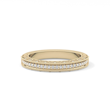 Half Eternity Wedding Band with 0.27 TCW Round Cut Moissanite – Yellow, White, or Rose Gold
