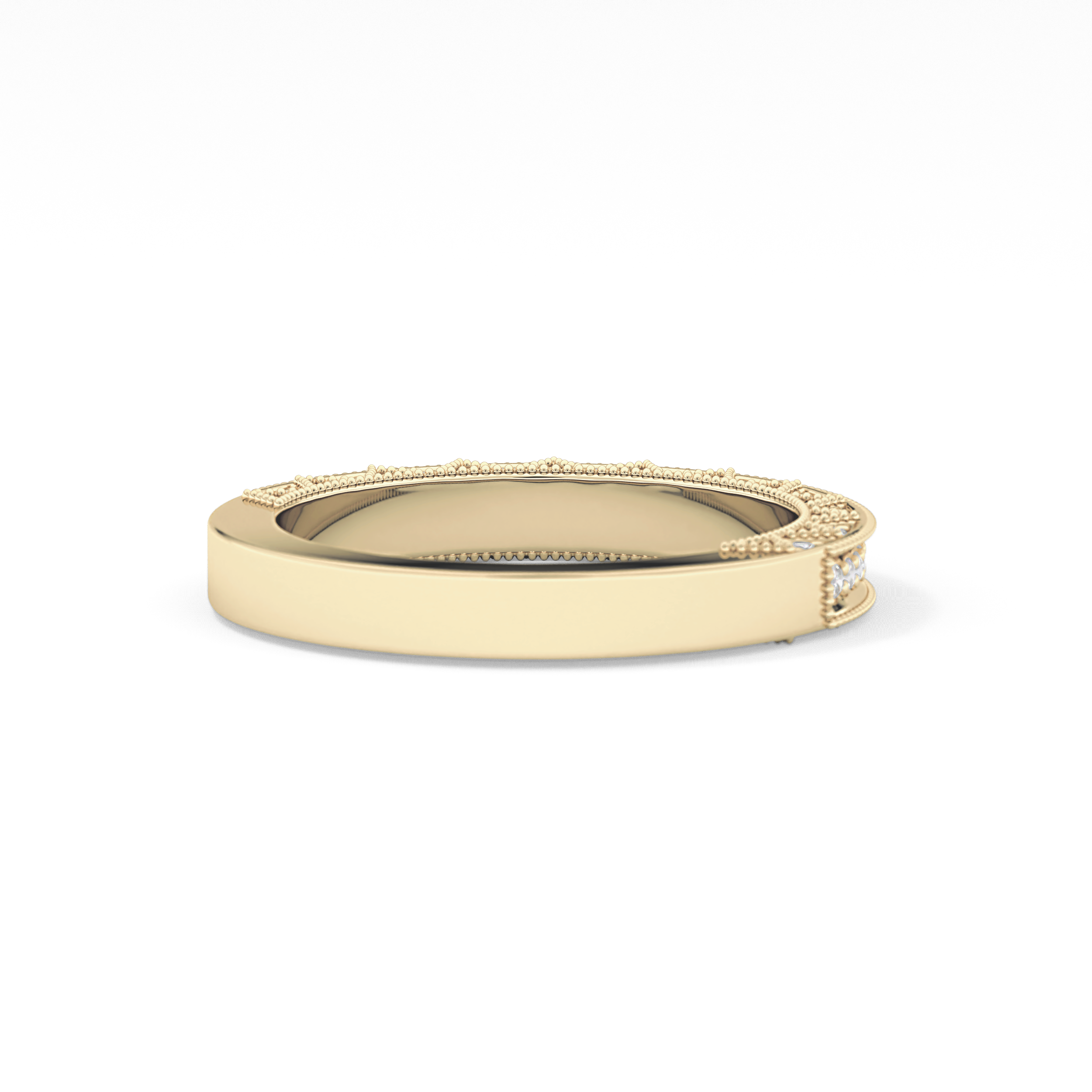 Half Eternity Wedding Band with 0.27 TCW Round Cut Moissanite – Yellow, White, or Rose Gold