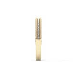 Half Eternity Wedding Band with 0.27 TCW Round Cut Moissanite – Yellow, White, or Rose Gold