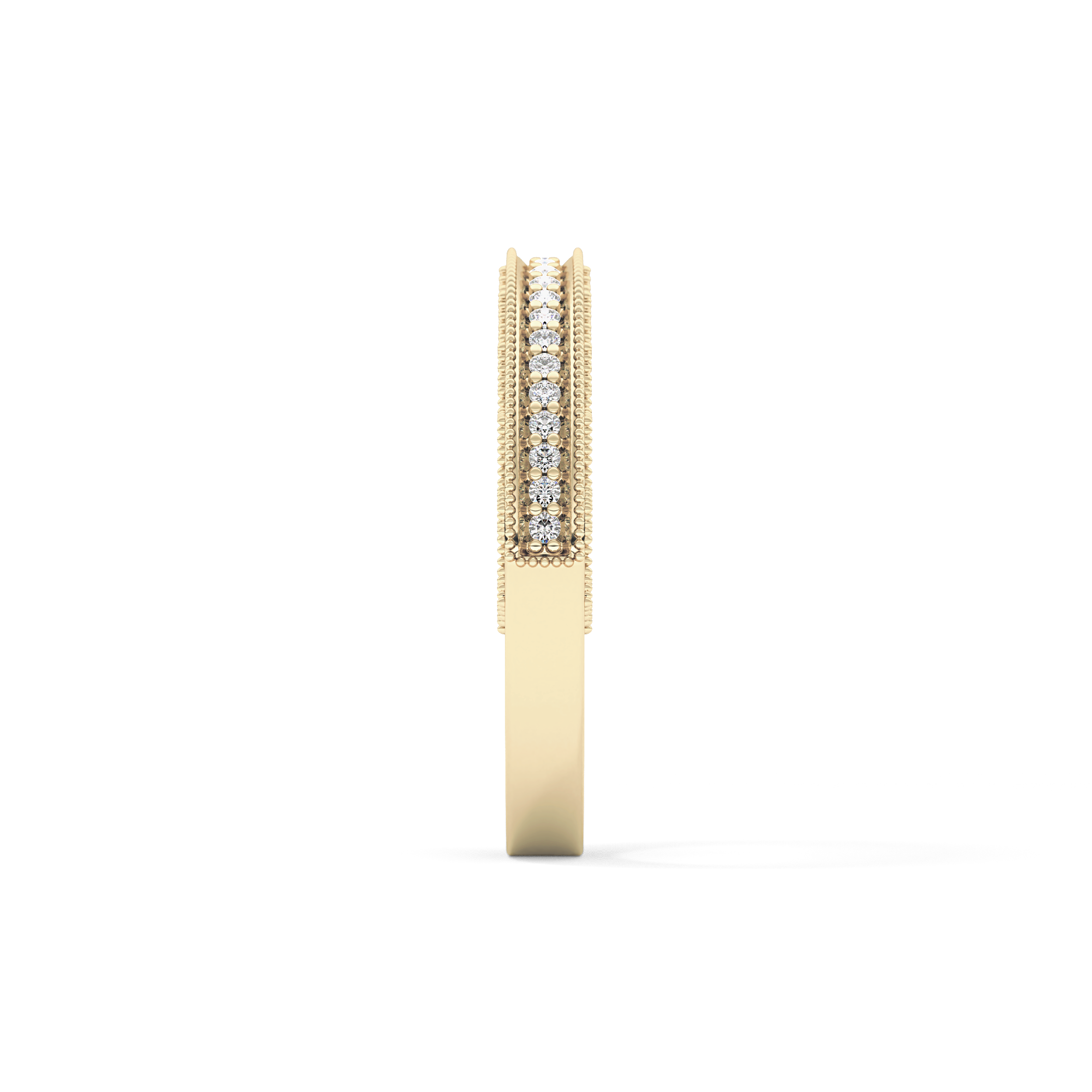 Half Eternity Wedding Band with 0.27 TCW Round Cut Moissanite – Yellow, White, or Rose Gold