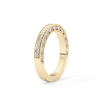 Half Eternity Wedding Band with 0.27 TCW Round Cut Moissanite – Yellow, White, or Rose Gold