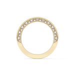 Half Eternity Wedding Band with 0.27 TCW Round Cut Moissanite – Yellow, White, or Rose Gold